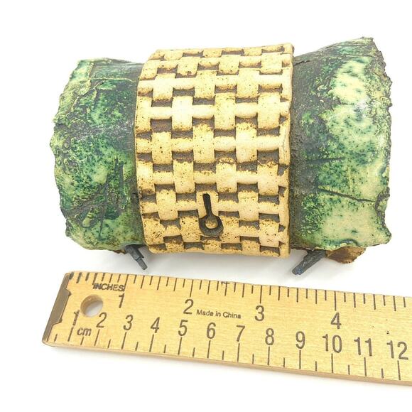 Artisan Ceramic Schwarzwaldner? Trinket Box Fairy Cottage Primitive Hand Crafted - Picture 8 of 8